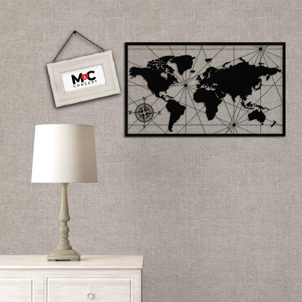  M&C Concept Dünya Haritası Metal Duvar Panosu