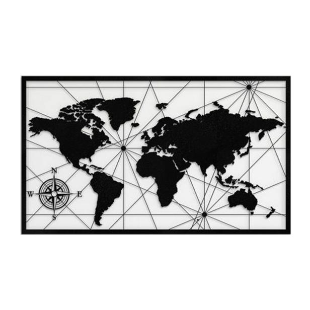 M&C Concept Dünya Haritası Metal Duvar Panosu