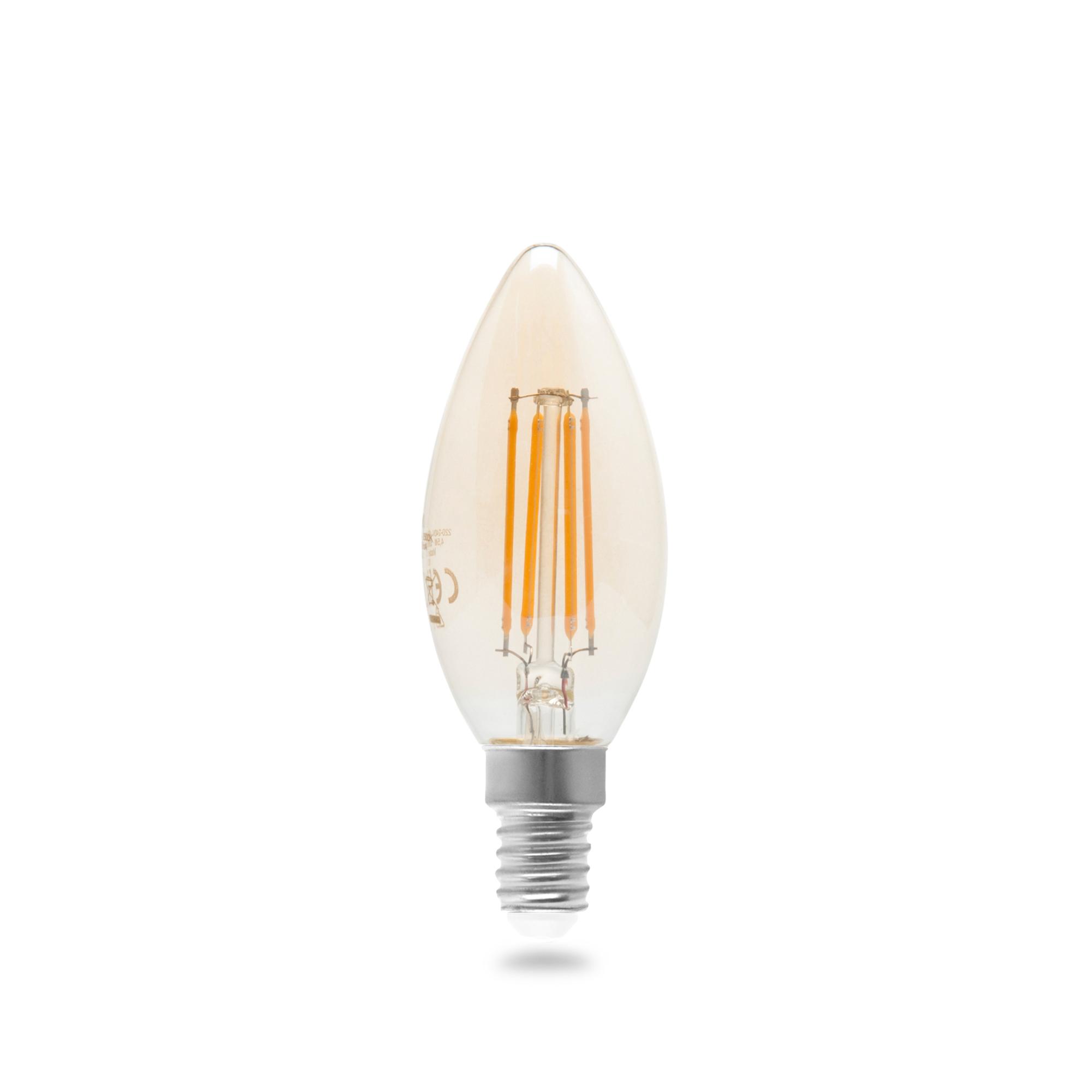 Orbus C37 4W Filament Bulb Amber E14 300Lm Ra80 220 - 240V/50Hz Ampul - 2200K Sarı Işık