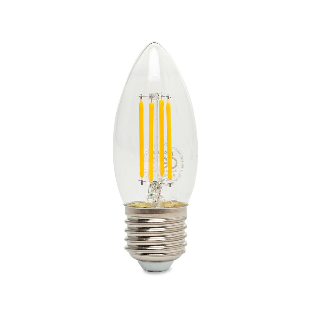  Orbus C37 4W Filament Bulb Clear E27 400Lm Ra80 220 - 240V/50Hz Ampul - 2700K Sarı Işık