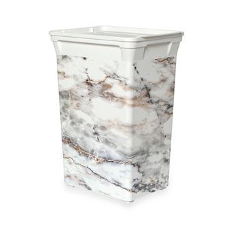 Qutu Trash Bin Marble Mutfak Çöp Kovası - 40 Litre