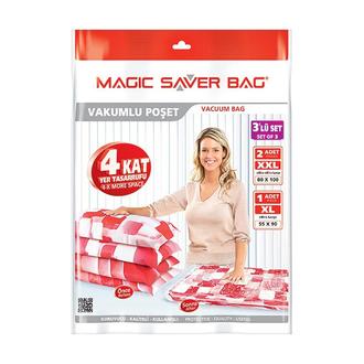 Magic Saver Bag 3'lü Vakumlu Saklama Poşeti