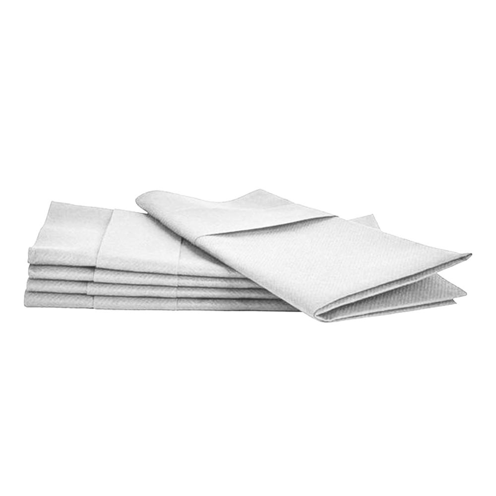  Evabella Kumaş Dokulu Cepli Kağıt Peçete - Beyaz - 40x40 cm
