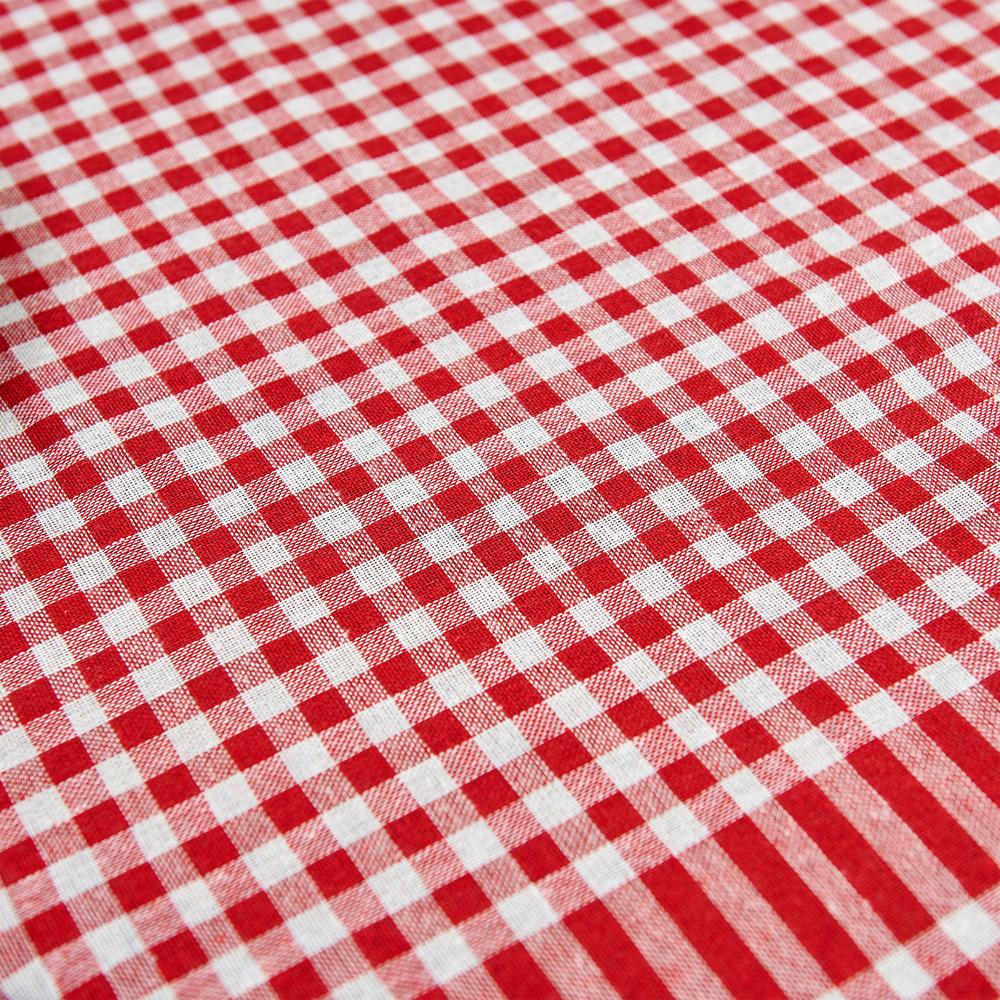  Nuvomon Küçük Ekoseli Piknik Örtüsü - Kırmızı - 170x170 cm