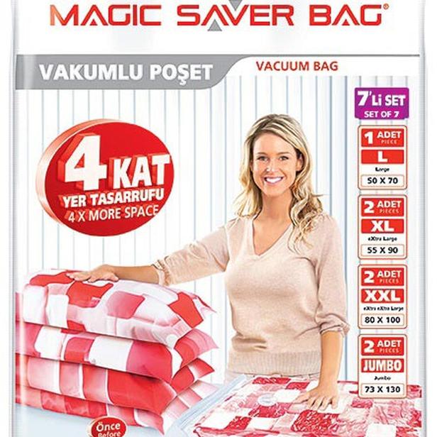  Magic Saver Bag Vakumlu 7'li Saklama Poşeti