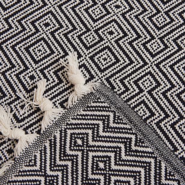  Nuvomon Levit Çift Kişilik Pike Yatak Örtüsü - Siyah - 220x240 cm