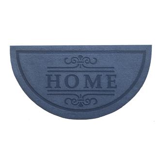 Giz Home Parga Yarımay Kapı Önü Paspası - Mavi - 40x75 cm