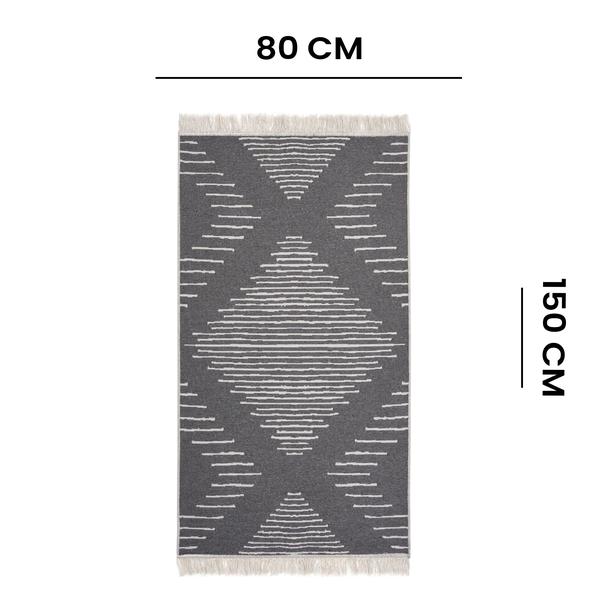  MarkaEv Cotton Çift Taraflı Yıkanabilir Pamuk Kilim - 80x150 cm