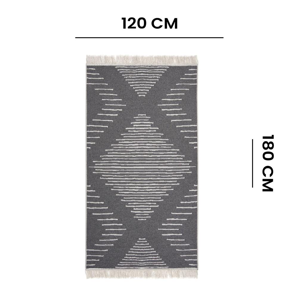  MarkaEv Cotton Çift Taraflı Yıkanabilir Pamuk Kilim - 120x180 cm