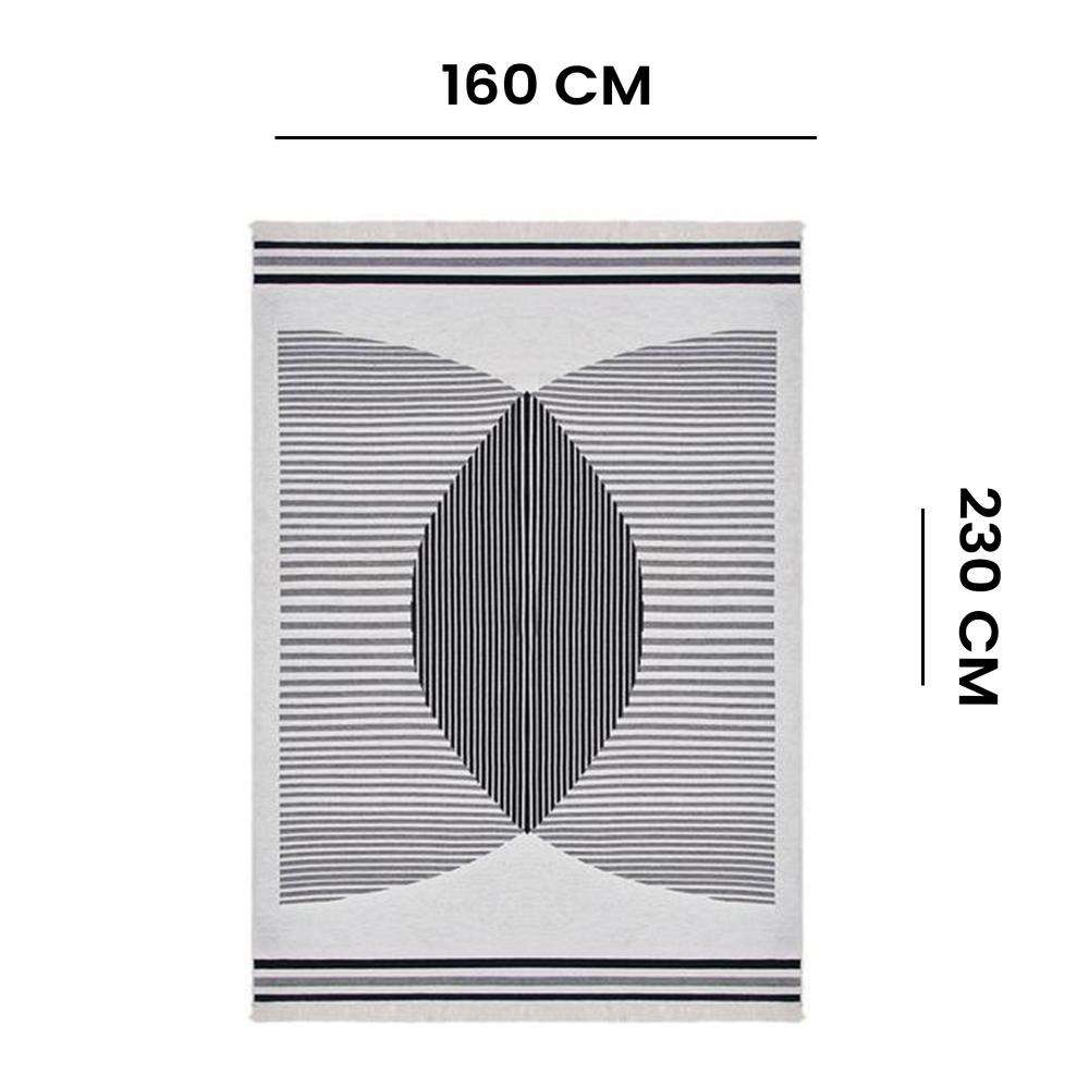  MarkaEv Cotton Çift Taraflı Yıkanabilir Pamuk Kilim - 160x230 cm