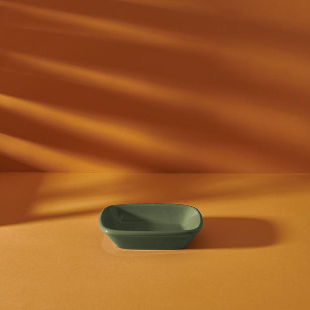  Keramika Kayık Tabak - 13 cm - Yeşil