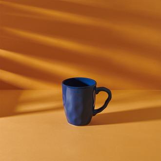 Keramika Organik Kupa - 10 cm - Mavi
