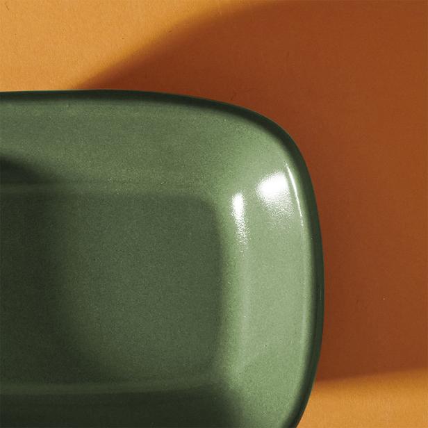  Keramika Kayık Tabak - 13 cm - Yeşil