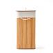  Deco&Style Bambu Natürel Çift Hazneli Çamaşır Sepeti - Bej