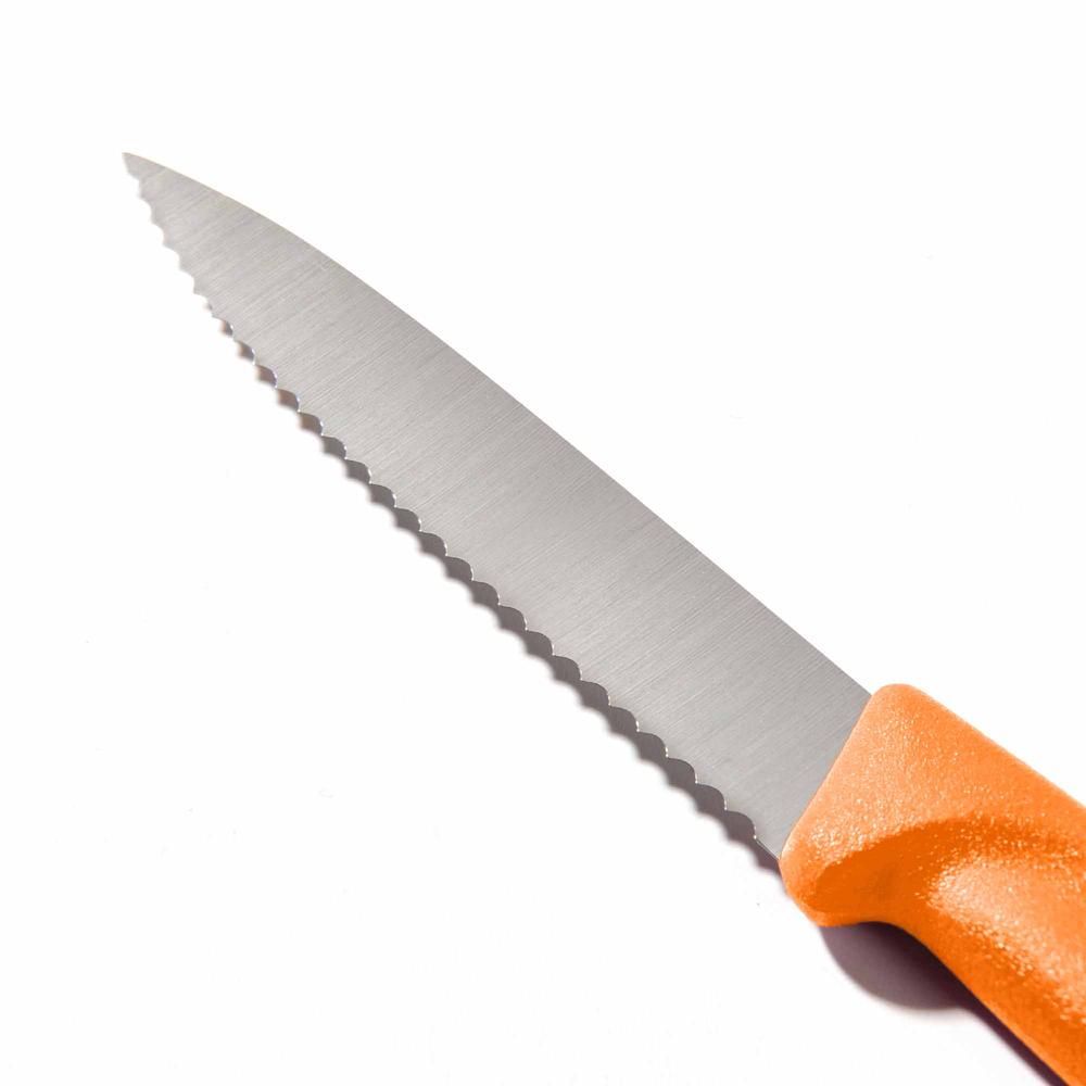 Victorinox 6.7636.L119 Tırtıklı Soyma Bıçağı - Turuncu/8 cm