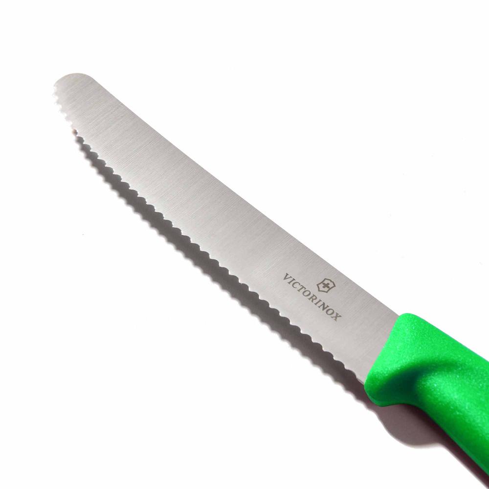  Victorinox 6.7836.L114 Tırtıklı Domates ve Sosis Bıçağı - Yeşil - 11 cm