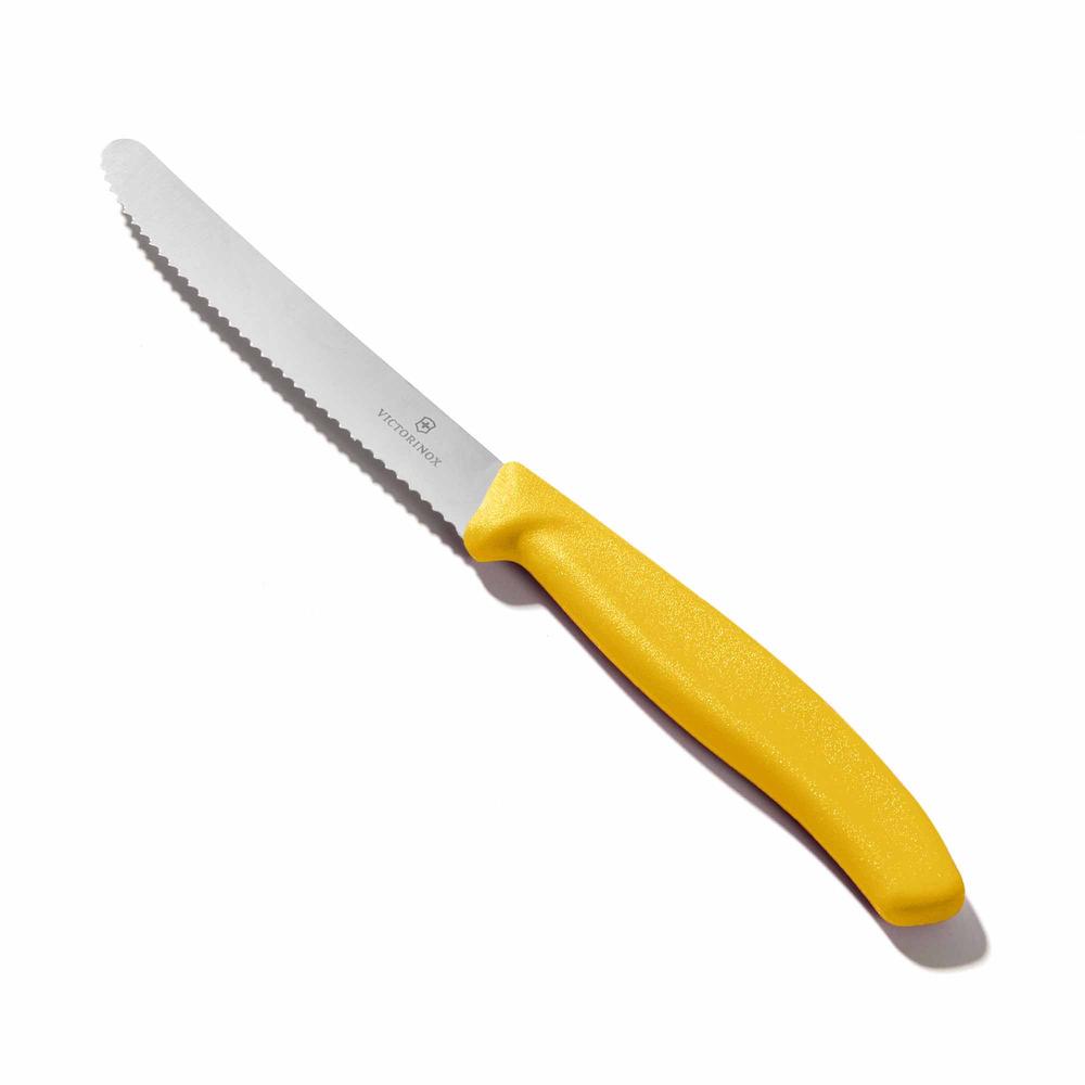  Victorinox 6.7836.L118 Tırtıklı Domates ve Sosis Bıçağı - Sarı - 11 cm