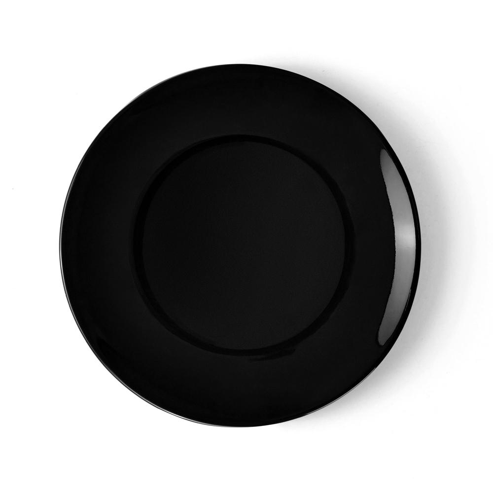  Tulu Porselen Basic Servis Tabağı - Siyah - 24 cm
