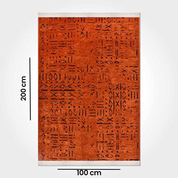  Crea Vena İskandinav Kilim 8010 - Kiremit - 100x200 cm