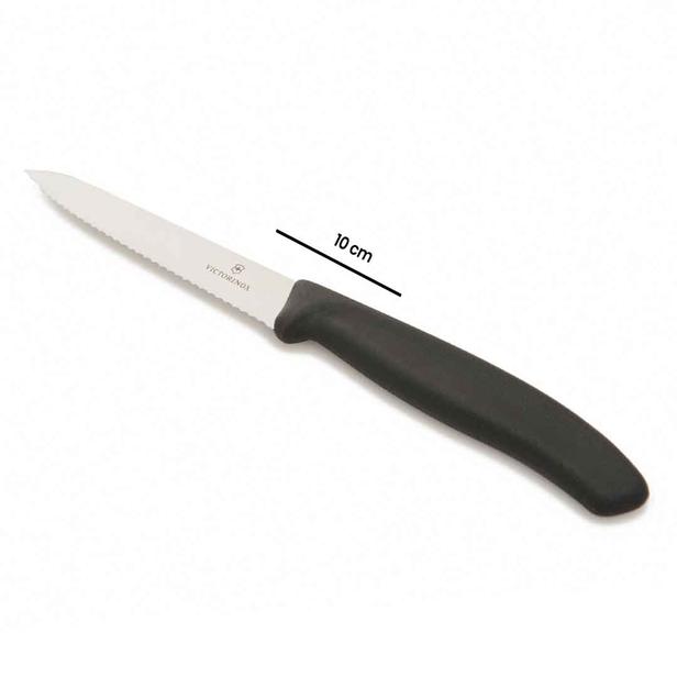  Victorinox 6.7733 Tırtıklı Soyma Bıçağı - Siyah/10 cm