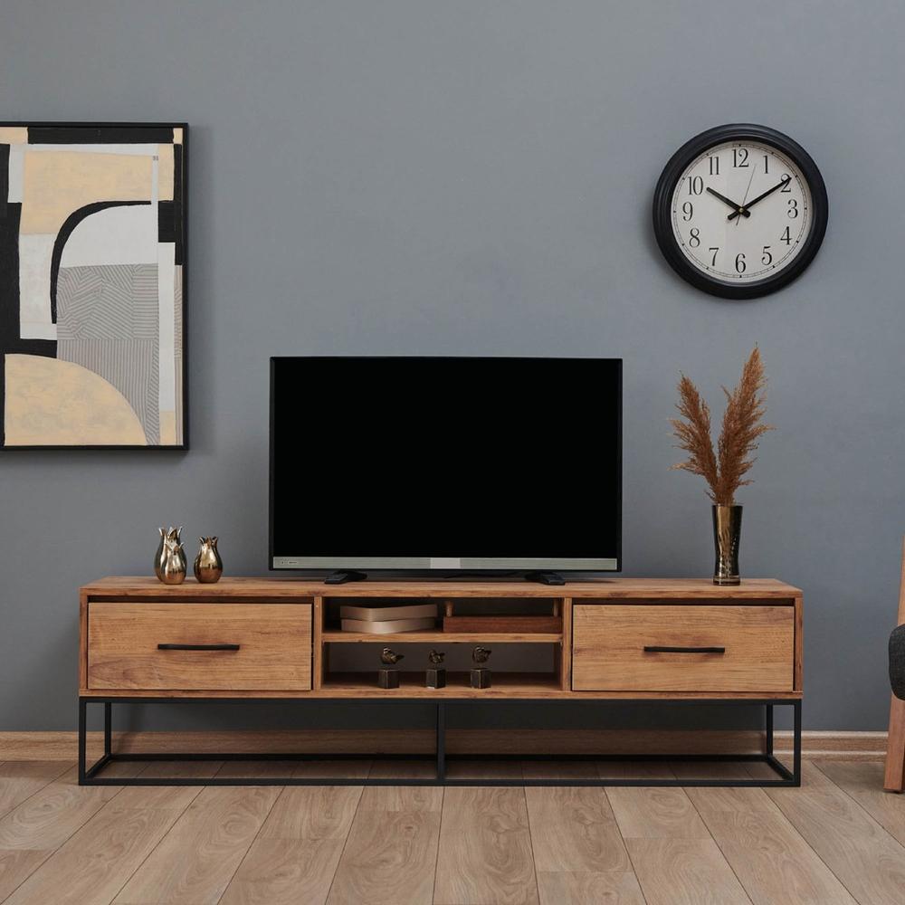  Just Home Lidya Modern Tv Ünitesi - Atlantik Çam - 180 cm