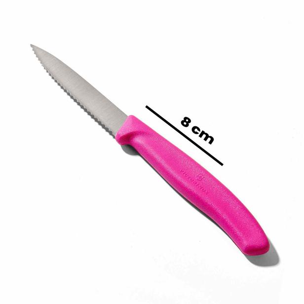  Victorinox 6.7636.L115 Tırtıklı Soyma Bıçağı - Pembe/8 cm