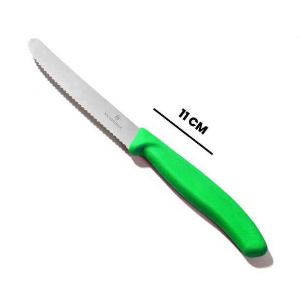  Victorinox 6.7836.L114 Tırtıklı Domates ve Sosis Bıçağı - Yeşil - 11 cm
