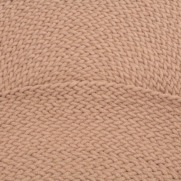  Giz Home Drop Örgü Yuvarlak Halı - Camel - 120x120 cm