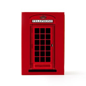4Nio Dekoratif London Kitap Kutu - Kırmızı - 15x10 cm