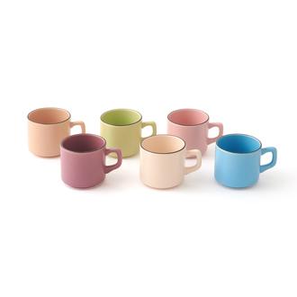 Keramika Stackable Mottolu Çay Fincanı – Asorti
