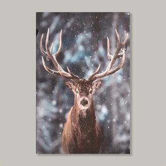 Q-Art Dekoratif Reindeer Kanvas Tablo - 60x90 cm