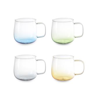 Deli Glassware İpek Renkli Cam Kupa - Asorti - 530 ml