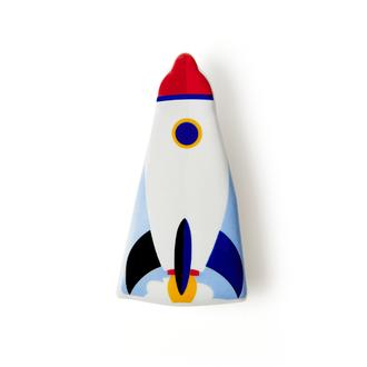 Esal Roket Büyük Düğme Kulp - Mavi  / Beyaz