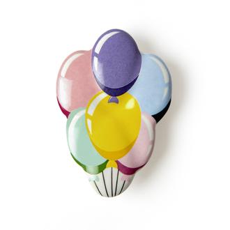 Esal Uçan Balon Büyük Düğme Kulp - Renkli