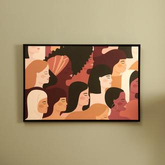 Q-Art Dekoratif Femme Kanvas Tablo -  60x90 cm