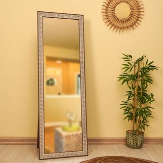 Q-Art Dekoratif Hazeran Görünümlü Ayaklı Boy Aynası - 50x150 cm