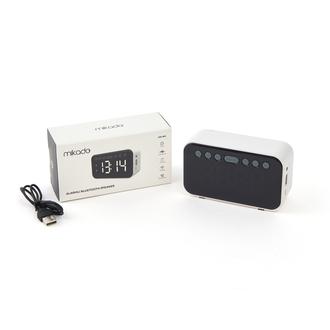 Mikado Alarmlı ve Bluetooth Speaker Özellikli Dijital Masa Saati - Beyaz