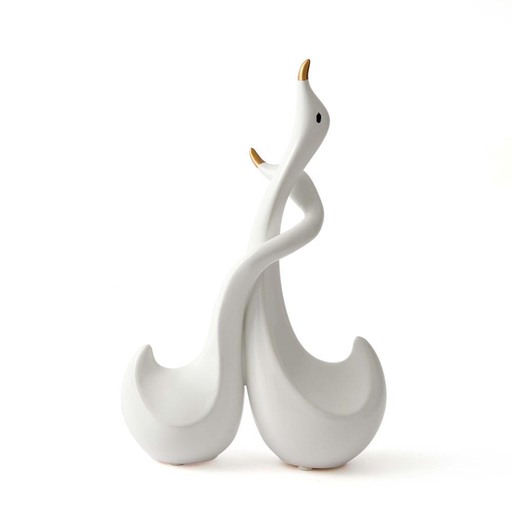 Sera Bianco Dekoratif Kuğular Biblo - Beyaz_3